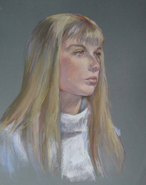 Britt, a pastel portrait by Anne Von Ehr